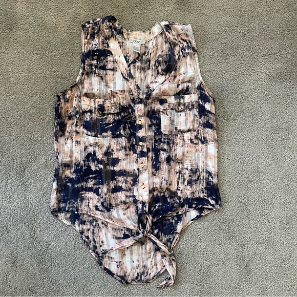 Cache Sleeveless Sheer Blouse - Picture 1 of 4